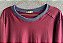 Blusa de malha manga longa com gola e punho em ribana azul - Imagem 2