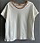 Blusa moletom recorte no avesso manga longa e gola caramelo - Imagem 1