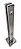 Torre Inox Guarda Corpo 40cm 2 Furos Polida - Imagem 2