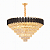Pendente Preto com Cristal Transparente 95×48cm 18xE14 (DCD06545) - Imagem 1