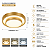 Plafon LED Dourado 50x11CM 45W Bivolt - Imagem 2