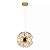Pendente LED Dourado em Metal e Cristal Transparente 20cm 15W 3000K Bivolt (QD05233) - Imagem 1