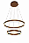 Pendente LED Luz Direta e Indireta 126W 3000K Bivolt Marrom (DCD03001) - Imagem 1
