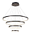 Pendente LED Preto em Alumínio e Silicone 125W 3000K Bivolt (DCD03012) - Imagem 1