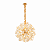 Pendente Dourado com Vidro Branco 65cm 15xE14 (DCD06236) - Imagem 1