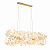 Pendente Metal Dourado e Vidro Branco 18xG9 - Imagem 1