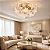 Plafon Dourado com Vidro Branco 70cm 12xE14 - Imagem 2