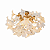 Plafon Dourado com Vidro Branco 70cm 12xE14 - Imagem 1