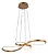 Pendente LED Dourado 75cm 50W Bivolt 3000K/4000K/6000K (FD16001) - Imagem 1