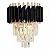 Arandela LED Preta com Cristal Transparente 24×31cm Bivolt (DCB03913D) - Imagem 1