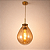Pendente em Metal Bronze e Vidro Conhaque 48×62cm 3xE27 - Imagem 1