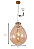 Pendente Bronze com Vidro Conhaque 48×62cm 3xE27 (DCD04012D) - Imagem 1