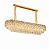 Pendente Metal Dourado e Cristais Transparentes 12xE14 - Imagem 1