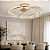 Plafon LED Metal Dourado e Cristais 26W 3000K Bivolt - Imagem 2