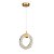 Pendente LED Dourado em Metal e Cristal 20cm 6W 3500K Bivolt (QD05129) - Imagem 1