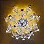 Plafon Dourado de Cristal 62x30cm com 12 lâmpadas G4 (DCX06217) - Imagem 3