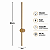 Arandela LED Dourada em Metal e Silicone 16W 3000K Bivolt 80cm (DCB03148D) - Imagem 2