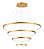 Pendente LED Moderno 4 aros Dourado em Aluminio 127W 3000K/4000K/6000K (QD05313) - Imagem 1