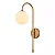 Arandela Dourada com Vidro Branco G9 15×40cm (DCB04048D) - Imagem 1