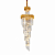 Pendente Dourado com Cristais Transparentes 180x65cm 22xE14 - Imagem 1