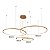 QD05364 PENDENTE ALUMINO DOURADO 174W 12180LM 3000K BIVOLT - Imagem 3