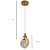 Pendente LED Dourado com Cristal Nuvem 13cm 5W 3000K Bivolt (DCD02189D) - Imagem 2