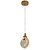 Pendente LED Dourado com Cristal Nuvem 13cm 5W 3000K Bivolt (DCD02189D) - Imagem 1