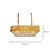 Pendente Dourado com Vidro Transparente 75X35cm 8xE14 (DCD06512) - Imagem 2