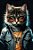 Quadro Decorativo Gatos 2102 - Imagem 1