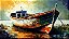 Quadro Decorativo Barcos e Canoas 3288 - Imagem 1