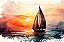Quadro Decorativo Barcos e Canoas 3305 - Imagem 1