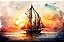 Quadro Decorativo Barcos e Canoas 3308 - Imagem 1