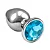 Plug Anal Aço Inox Com Joia M + Cor Azul - Imagem 1