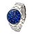 Relógio Masculino Tuguir Analógico 5002 Prata e Azul - Imagem 2