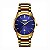 Relógio Masculino Skmei Analógico 9140 Dourado e Azul - Imagem 1