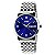 Relógio Masculino Skmei Analógico 9081 Prata e Azul - Imagem 1