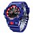 Relógio Masculino Weide AnaDigi WA3J8006 - Azul e Vermelho - Imagem 3