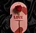 CARTELA COM ROSA NATURAL "LOVE YOU" - Imagem 1