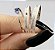 Aliança Velure Azul 4mm com solitário em Prata 950 - Imagem 1