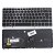 Teclado para HP Elitebook 840-G1 840-G2 850-G1 Preto com moldura Prata Retroiluminado - Imagem 1