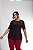 Blusa Fitness Plus Size Tule Preta Academia Feminina - Imagem 1