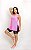 Regata Fitness Feminina Dry Fit Rosa com Amarração Frontal - Imagem 1