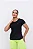 Blusa Fitness Feminina Dry Fit Preta com Recorte em Tule - Imagem 2