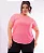 Camiseta Fitness Feminina Plus Size Dry Fit Rosa - Imagem 1
