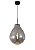 Pendente 22×30CM E27×1 Metal Preto com Vidro Fumê e Cabo de 3M - Imagem 1