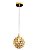 Pendente 12cm G9×1 Metal Dourado com Cristal e Cabo de 1,5m - Imagem 1