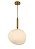 Pendente 32×26CM E27×1 Metal Bronze e Vidro Branco - Imagem 1