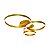 Plafon de Sobrepor LED 56W 4200lm 3000K Bivolt Metal Dourado e Acrílico 20x30x40cm - Imagem 1