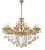 Pendente de Cristal Âmbar 100x100cm para 12 Lâmpadas E14 em Metal Dourado - Imagem 1