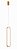 Pendente LED 60×10CM 28W 3000K Metal e Silicone Dourado com Cabo de 2M - Imagem 1